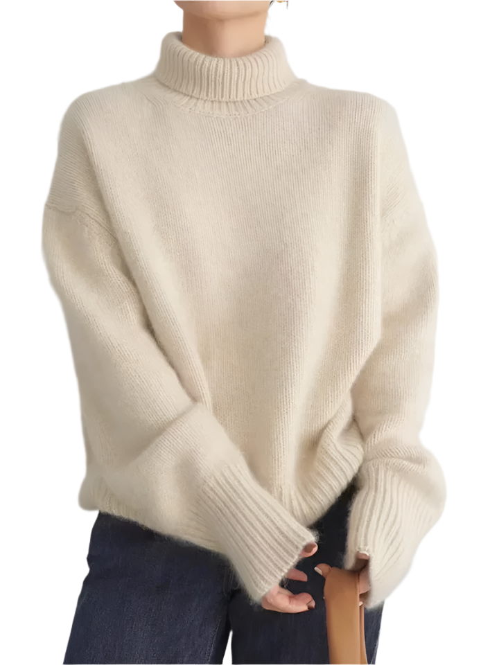 LAURA™ | Suéter De Algodón Con Cuello Alto