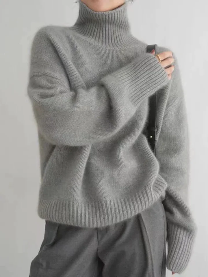 LAURA™ | Suéter De Algodón Con Cuello Alto