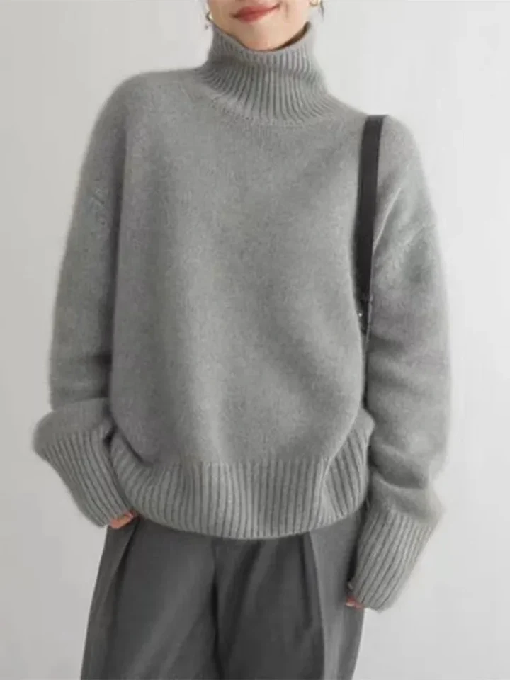 LAURA™ | Suéter De Algodón Con Cuello Alto