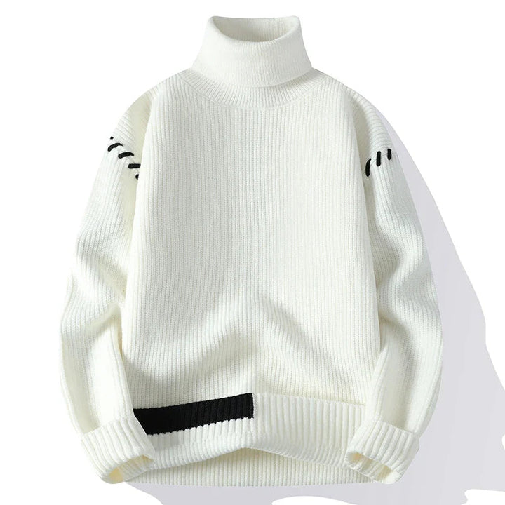LUCAS™ | Suéter Patchwork De Cuello Alto