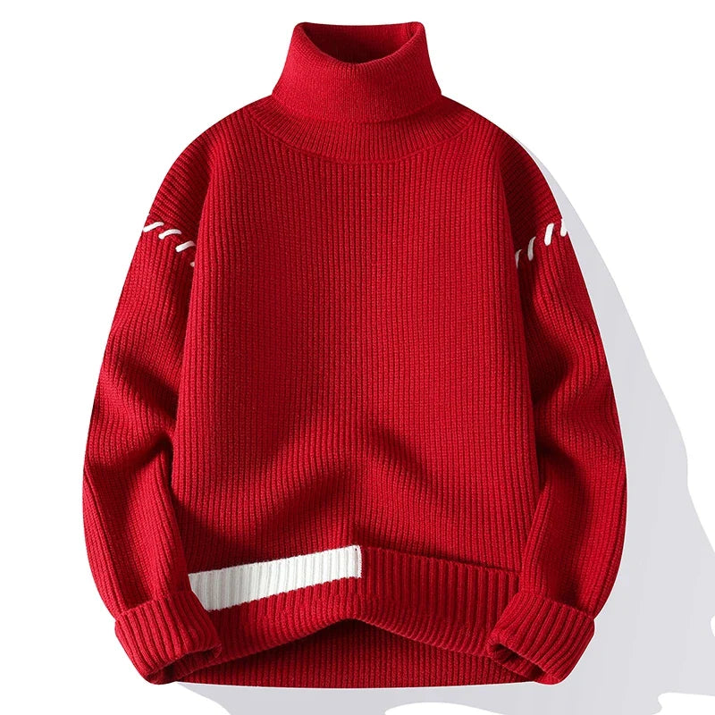 LUCAS™ | Suéter Patchwork De Cuello Alto