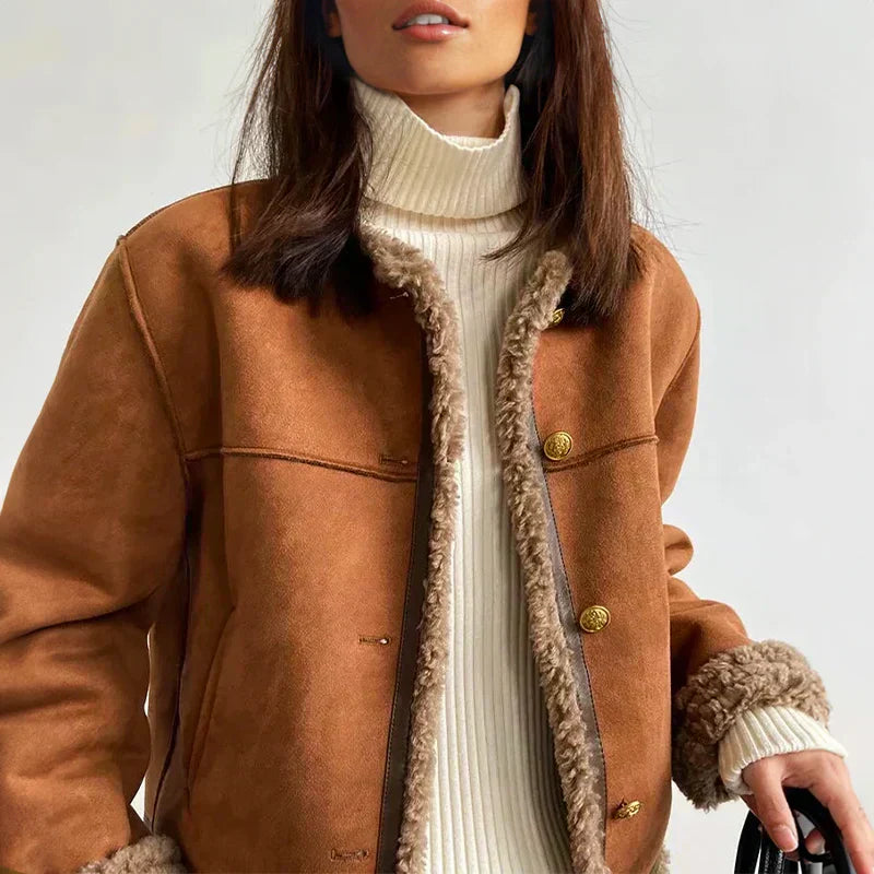 CARLA - CHAQUETA DE CUERO FORRADA