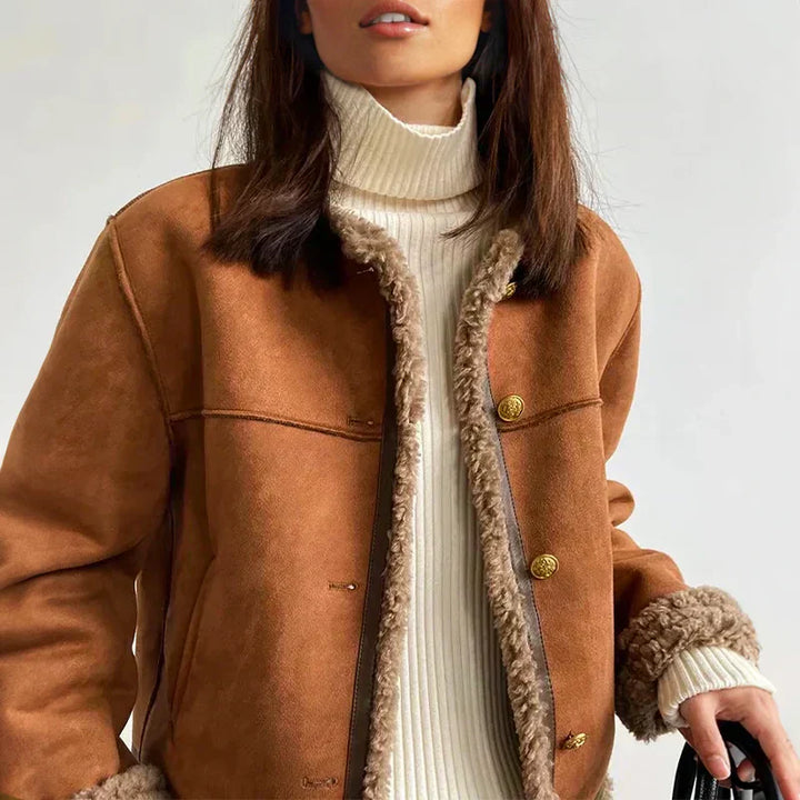 CARLA - CHAQUETA DE CUERO FORRADA