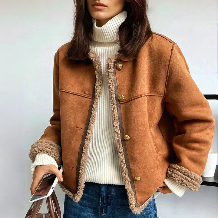 CARLA - CHAQUETA DE CUERO FORRADA