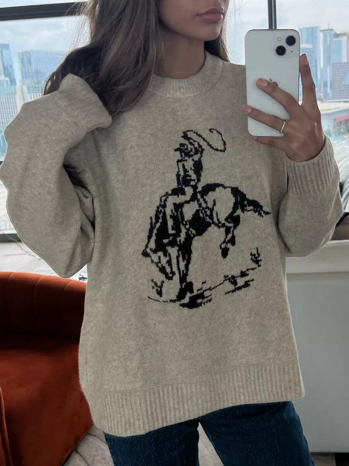 GLORIA™ | Suéter Con Diseño Cowboy